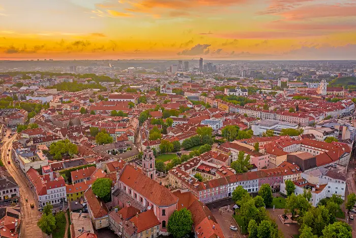 Vilnius Oldtown Aerial — Vilnius, Lithuania